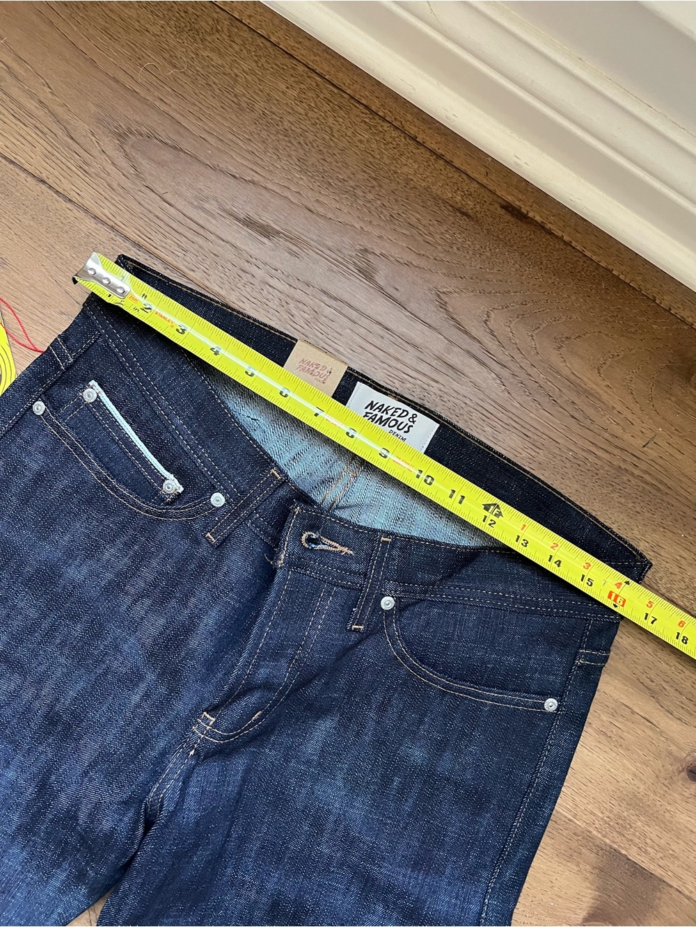 Naked and Famous Slub Stretch Selvedge Jeans Dark Indigo Weird Guy 32 019643 - Picture 11 of 13
